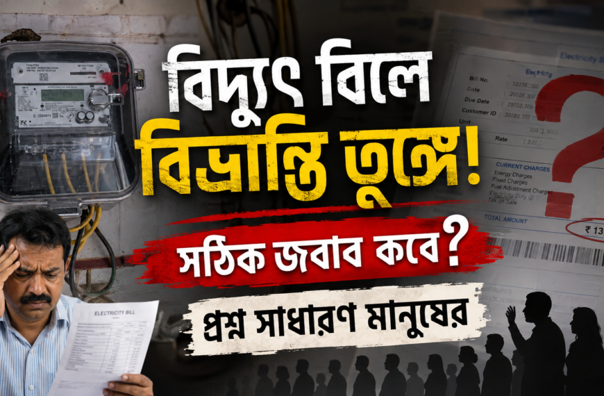 বিদ্যুৎ বিলে বিভ্রান্তি তুঙ্গে! সঠিক জবাব কবে? প্রশ্ন সাধারণ মানুষের!