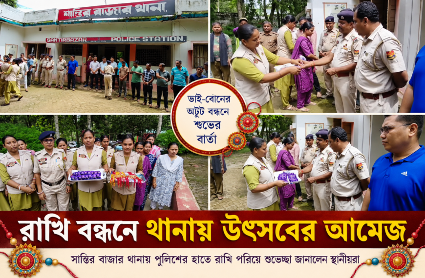 রাখি বন্ধনে থানায় উৎসবের আমেজ