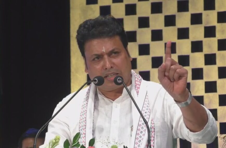 বর্তমানে ত্রিপুরাতে রাজনৈতিক খুন হয় না বক্তা বিপ্লব..