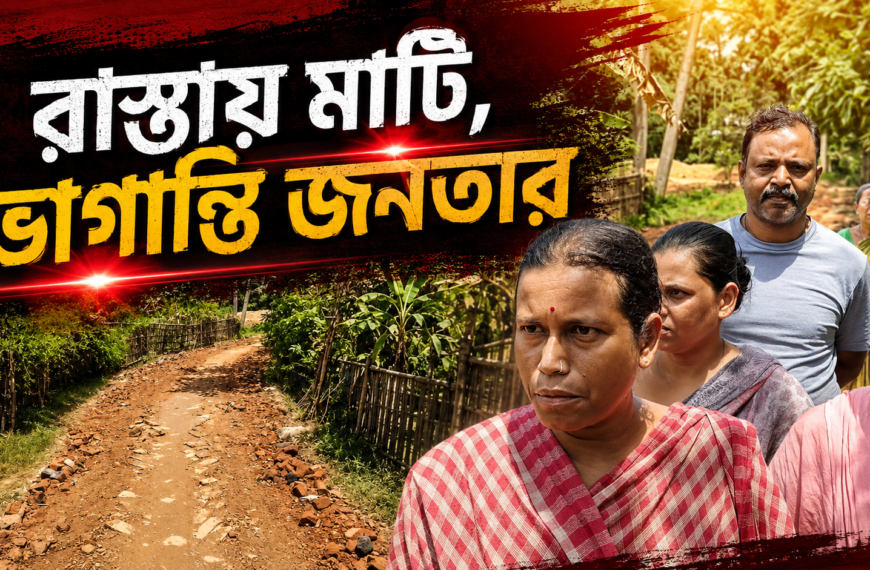রাস্তায় মাটি, ভোগান্তি জনতার