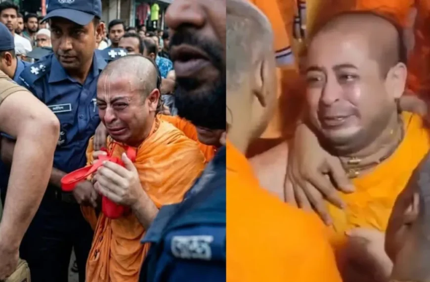 ৫ ঘণ্টার প্যারোলে জেলমুক্তি বাংলাদেশের হিন্দু সন্ন্যাসী চিন্ময় কৃষ্ণ দাসের